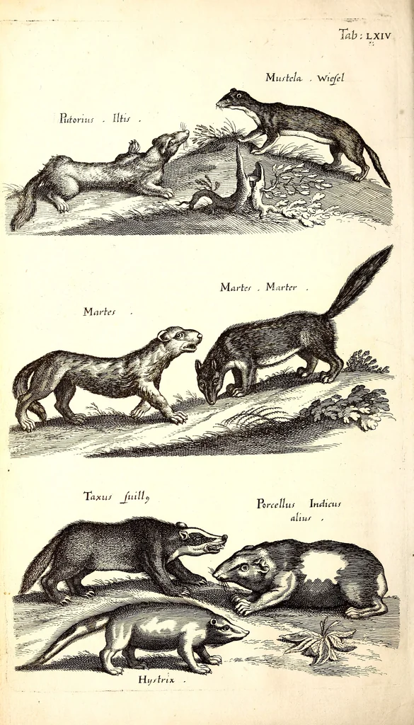 An illustration from Historiae naturalis de quadrupetibus libri : cum aeneis figuris; [Historiae naturalis de serpentibus libri II ; Historiae naturalis de insectis libri III ; Historiae naturalis de exanguibus aquaticis libri IV ; Historiae naturalis de piscibus et cetis libri V ; Historiae naturalis de avibus libri VI], 1650, leaf 287