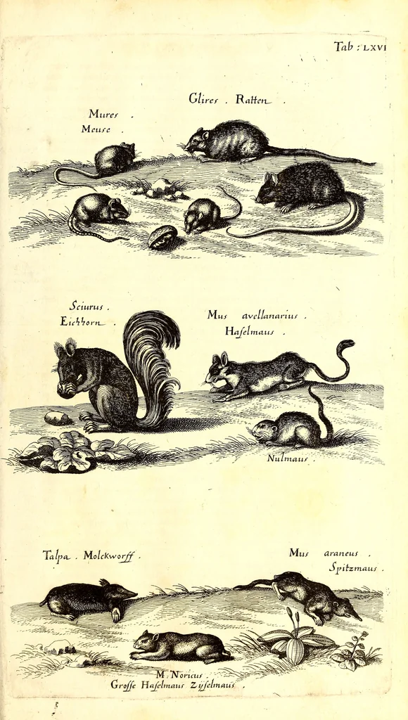 An illustration from Historiae naturalis de quadrupetibus libri : cum aeneis figuris; [Historiae naturalis de serpentibus libri II ; Historiae naturalis de insectis libri III ; Historiae naturalis de exanguibus aquaticis libri IV ; Historiae naturalis de piscibus et cetis libri V ; Historiae naturalis de avibus libri VI], 1650, leaf 302