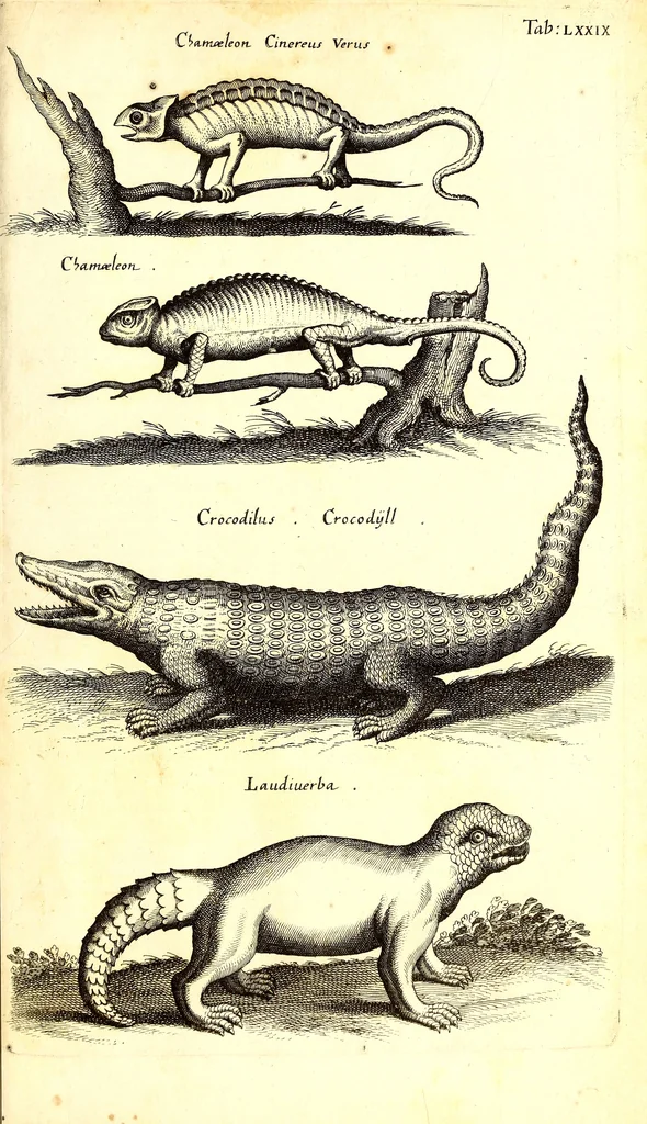 An illustration from Historiae naturalis de quadrupetibus libri : cum aeneis figuris; [Historiae naturalis de serpentibus libri II ; Historiae naturalis de insectis libri III ; Historiae naturalis de exanguibus aquaticis libri IV ; Historiae naturalis de piscibus et cetis libri V ; Historiae naturalis de avibus libri VI], 1650, leaf 354