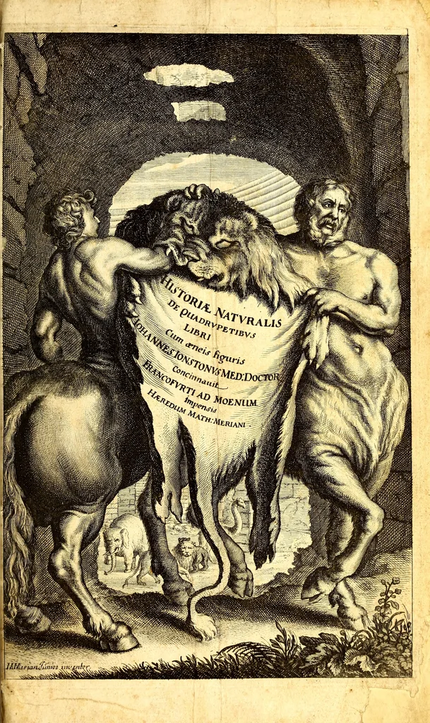An illustration from Historiae naturalis de quadrupetibus libri : cum aeneis figuris; [Historiae naturalis de serpentibus libri II ; Historiae naturalis de insectis libri III ; Historiae naturalis de exanguibus aquaticis libri IV ; Historiae naturalis de piscibus et cetis libri V ; Historiae naturalis de avibus libri VI], 1650, leaf 6
