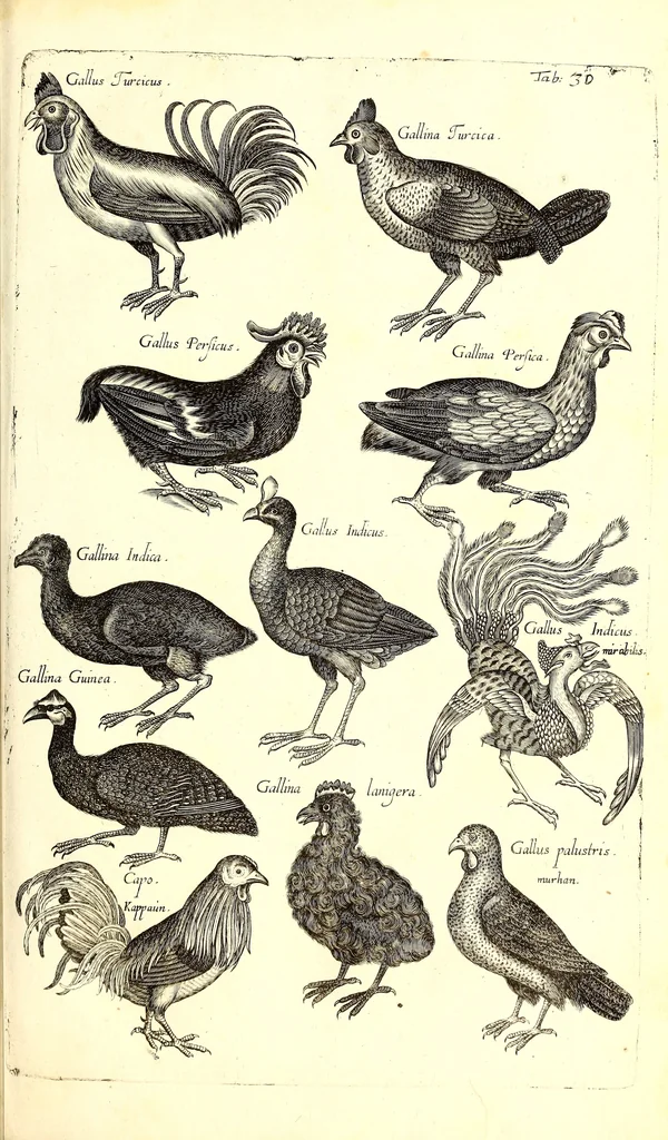 An illustration from Historiae naturalis de quadrupetibus libri : cum aeneis figuris; [Historiae naturalis de serpentibus libri II ; Historiae naturalis de insectis libri III ; Historiae naturalis de exanguibus aquaticis libri IV ; Historiae naturalis de piscibus et cetis libri V ; Historiae naturalis de avibus libri VI], 1650, leaf 144