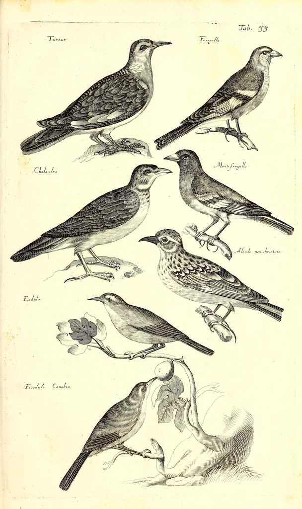 An illustration from Historiae naturalis de quadrupetibus libri : cum aeneis figuris; [Historiae naturalis de serpentibus libri II ; Historiae naturalis de insectis libri III ; Historiae naturalis de exanguibus aquaticis libri IV ; Historiae naturalis de piscibus et cetis libri V ; Historiae naturalis de avibus libri VI], 1650, leaf 162