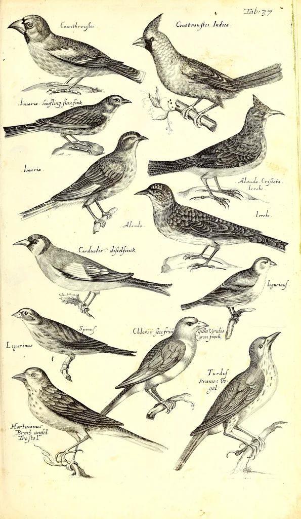An illustration from Historiae naturalis de quadrupetibus libri : cum aeneis figuris; [Historiae naturalis de serpentibus libri II ; Historiae naturalis de insectis libri III ; Historiae naturalis de exanguibus aquaticis libri IV ; Historiae naturalis de piscibus et cetis libri V ; Historiae naturalis de avibus libri VI], 1650, leaf 176
