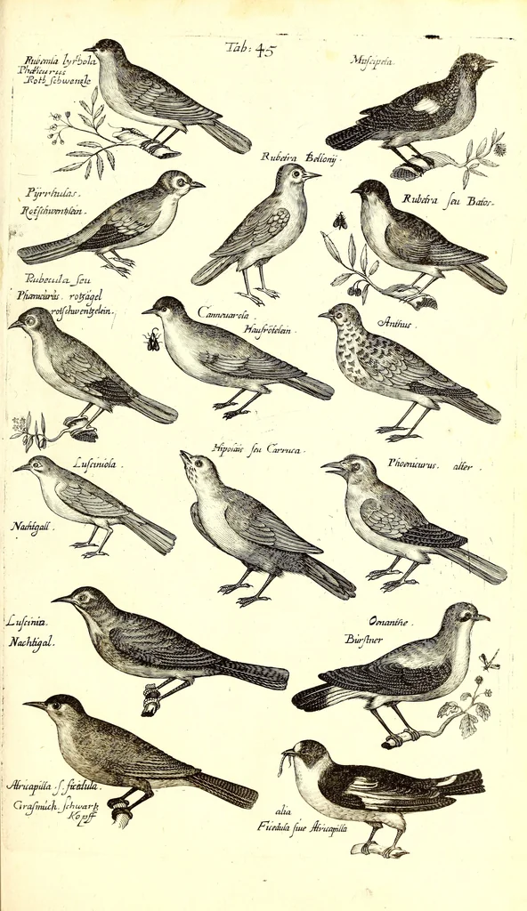 An illustration from Historiae naturalis de quadrupetibus libri : cum aeneis figuris; [Historiae naturalis de serpentibus libri II ; Historiae naturalis de insectis libri III ; Historiae naturalis de exanguibus aquaticis libri IV ; Historiae naturalis de piscibus et cetis libri V ; Historiae naturalis de avibus libri VI], 1650, leaf 216