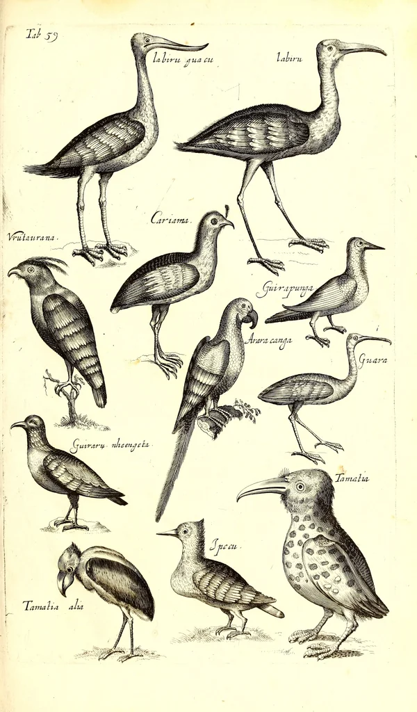 An illustration from Historiae naturalis de quadrupetibus libri : cum aeneis figuris; [Historiae naturalis de serpentibus libri II ; Historiae naturalis de insectis libri III ; Historiae naturalis de exanguibus aquaticis libri IV ; Historiae naturalis de piscibus et cetis libri V ; Historiae naturalis de avibus libri VI], 1650, leaf 318