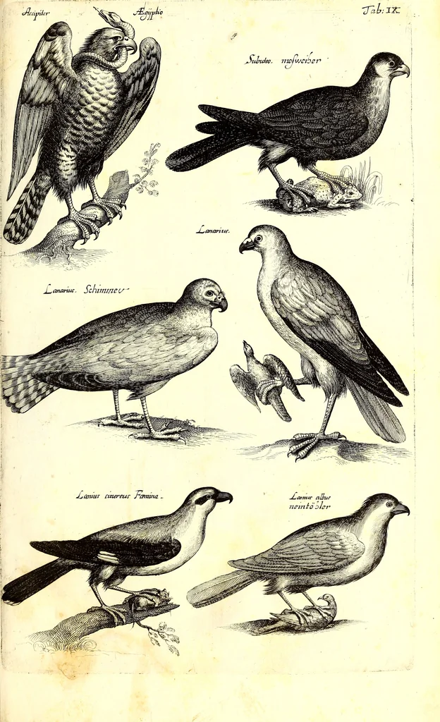 An illustration from Historiae naturalis de quadrupetibus libri : cum aeneis figuris; [Historiae naturalis de serpentibus libri II ; Historiae naturalis de insectis libri III ; Historiae naturalis de exanguibus aquaticis libri IV ; Historiae naturalis de piscibus et cetis libri V ; Historiae naturalis de avibus libri VI], 1650, leaf 46