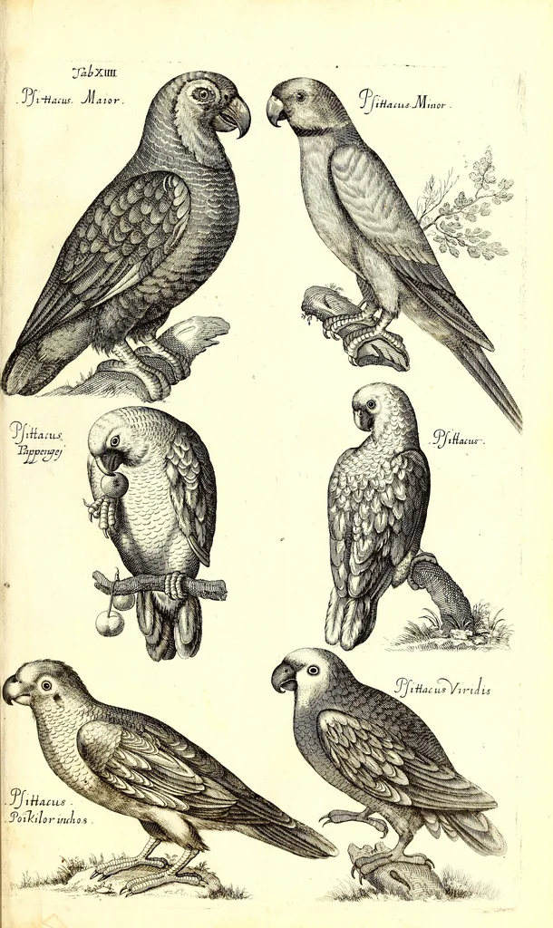 An illustration from Historiae naturalis de quadrupetibus libri : cum aeneis figuris; [Historiae naturalis de serpentibus libri II ; Historiae naturalis de insectis libri III ; Historiae naturalis de exanguibus aquaticis libri IV ; Historiae naturalis de piscibus et cetis libri V ; Historiae naturalis de avibus libri VI], 1650, leaf 68