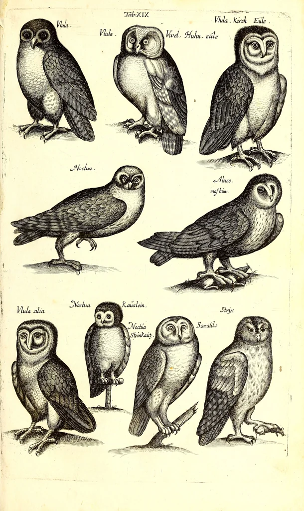 An illustration from Historiae naturalis de quadrupetibus libri : cum aeneis figuris; [Historiae naturalis de serpentibus libri II ; Historiae naturalis de insectis libri III ; Historiae naturalis de exanguibus aquaticis libri IV ; Historiae naturalis de piscibus et cetis libri V ; Historiae naturalis de avibus libri VI], 1650, leaf 90