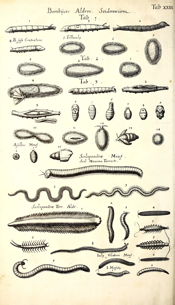 An illustration from Historiae naturalis de quadrupetibus libri : cum aeneis figuris; [Historiae naturalis de serpentibus libri II ; Historiae naturalis de insectis libri III ; Historiae naturalis de exanguibus aquaticis libri IV ; Historiae naturalis de piscibus et cetis libri V ; Historiae naturalis de avibus libri VI], 1650, leaf 219