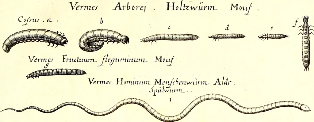 An illustration from Historiae naturalis de quadrupetibus libri : cum aeneis figuris; [Historiae naturalis de serpentibus libri II ; Historiae naturalis de insectis libri III ; Historiae naturalis de exanguibus aquaticis libri IV ; Historiae naturalis de piscibus et cetis libri V ; Historiae naturalis de avibus libri VI], 1650, leaf 224