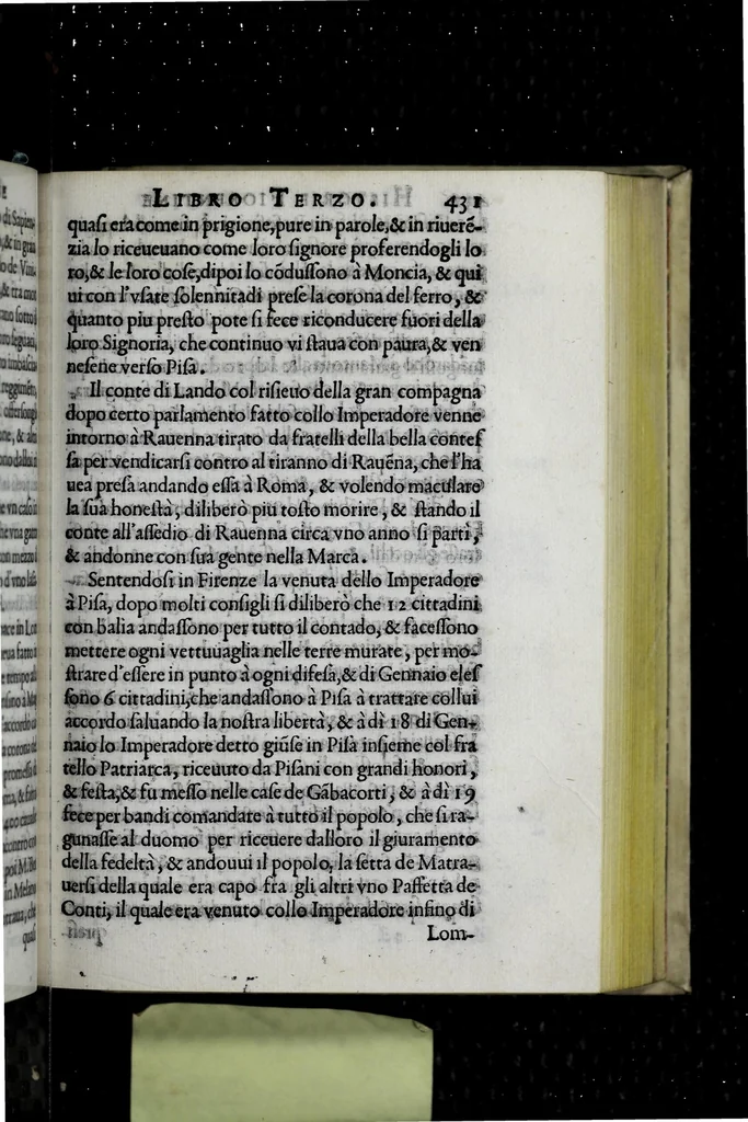 An illustration from Historia fiorentina, 1580, leaf 531