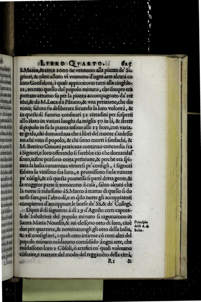 An illustration from Historia fiorentina, 1580, leaf 735