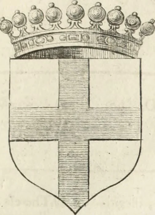 An illustration from Historia genealogica da casa real portugueza : desde a sua origem até o presente, com as familias illustres, que precedem dos reys, e dos serenissimos duques de Bragança ..., 1735, leaf 296
