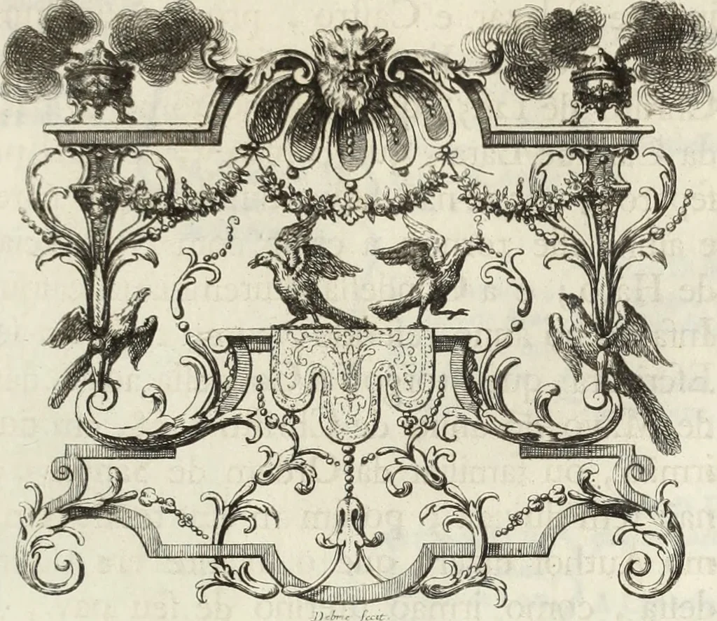 An illustration from Historia genealogica da casa real portugueza : desde a sua origem até o presente, com as familias illustres, que precedem dos reys, e dos serenissimos duques de Bragança ..., 1735, leaf 380