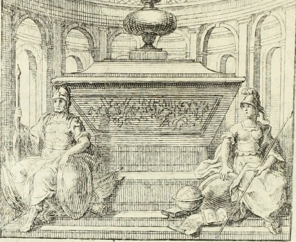 An illustration from Historia genealogica da casa real portugueza : desde a sua origem até o presente, com as familias illustres, que precedem dos reys, e dos serenissimos duques de Bragança ..., 1735, leaf 389