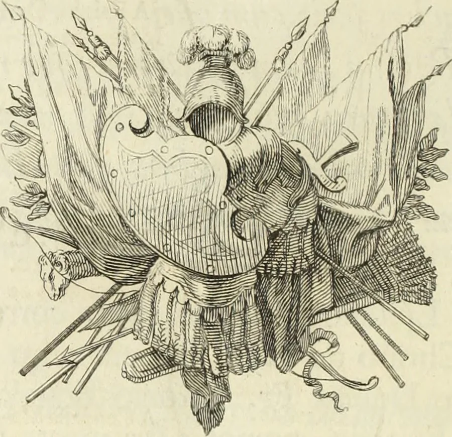 An illustration from Historia genealogica da casa real portugueza : desde a sua origem até o presente, com as familias illustres, que precedem dos reys, e dos serenissimos duques de Bragança ..., 1735, leaf 405