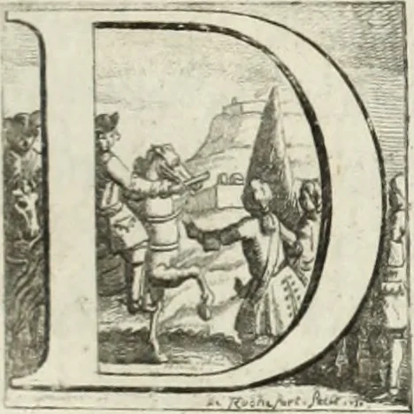 An illustration from Historia genealogica da casa real portugueza : desde a sua origem até o presente, com as familias illustres, que precedem dos reys, e dos serenissimos duques de Bragança ..., 1735, leaf 418