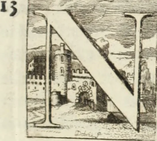 An illustration from Historia genealogica da casa real portugueza : desde a sua origem até o presente, com as familias illustres, que precedem dos reys, e dos serenissimos duques de Bragança ..., 1735, leaf 172