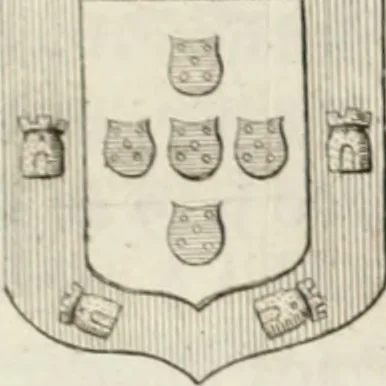 An illustration from Historia genealogica da casa real portugueza : desde a sua origem até o presente, com as familias illustres, que precedem dos reys, e dos serenissimos duques de Bragança ..., 1735, leaf 502