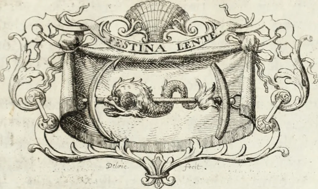 An illustration from Historia genealogica da casa real portugueza : desde a sua origem até o presente, com as familias illustres, que precedem dos reys, e dos serenissimos duques de Bragança ..., 1735, leaf 688