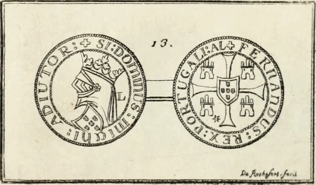 An illustration from Historia genealogica da casa real portugueza : desde a sua origem até o presente, com as familias illustres, que precedem dos reys, e dos serenissimos duques de Bragança ..., 1735, leaf 520
