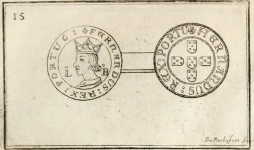 An illustration from Historia genealogica da casa real portugueza : desde a sua origem até o presente, com as familias illustres, que precedem dos reys, e dos serenissimos duques de Bragança ..., 1735, leaf 522