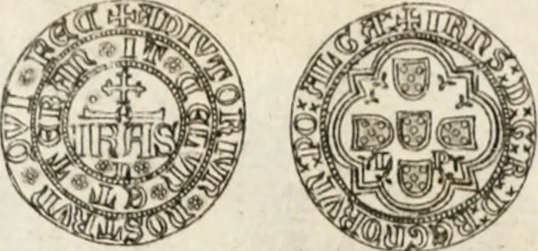 An illustration from Historia genealogica da casa real portugueza : desde a sua origem até o presente, com as familias illustres, que precedem dos reys, e dos serenissimos duques de Bragança ..., 1735, leaf 522