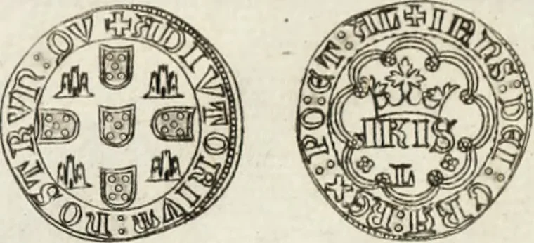 An illustration from Historia genealogica da casa real portugueza : desde a sua origem até o presente, com as familias illustres, que precedem dos reys, e dos serenissimos duques de Bragança ..., 1735, leaf 522