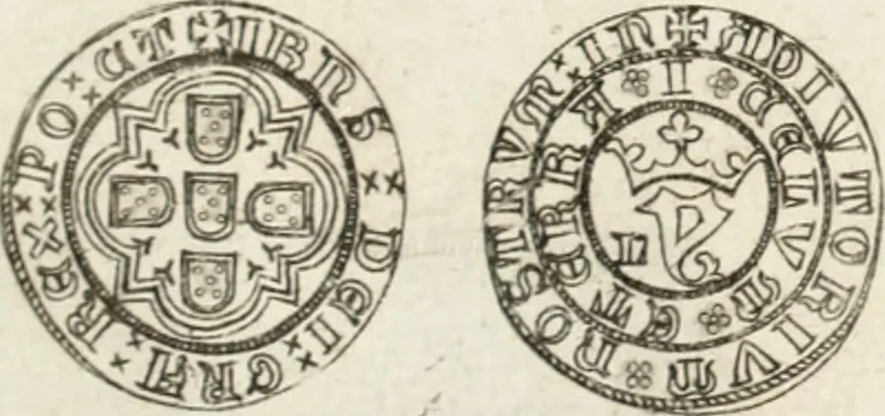 An illustration from Historia genealogica da casa real portugueza : desde a sua origem até o presente, com as familias illustres, que precedem dos reys, e dos serenissimos duques de Bragança ..., 1735, leaf 522