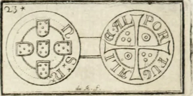 An illustration from Historia genealogica da casa real portugueza : desde a sua origem até o presente, com as familias illustres, que precedem dos reys, e dos serenissimos duques de Bragança ..., 1735, leaf 524