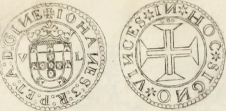An illustration from Historia genealogica da casa real portugueza : desde a sua origem até o presente, com as familias illustres, que precedem dos reys, e dos serenissimos duques de Bragança ..., 1735, leaf 534