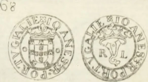 An illustration from Historia genealogica da casa real portugueza : desde a sua origem até o presente, com as familias illustres, que precedem dos reys, e dos serenissimos duques de Bragança ..., 1735, leaf 534