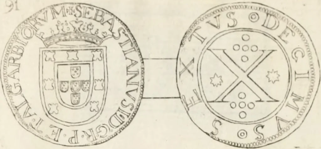 An illustration from Historia genealogica da casa real portugueza : desde a sua origem até o presente, com as familias illustres, que precedem dos reys, e dos serenissimos duques de Bragança ..., 1735, leaf 540