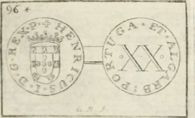 An illustration from Historia genealogica da casa real portugueza : desde a sua origem até o presente, com as familias illustres, que precedem dos reys, e dos serenissimos duques de Bragança ..., 1735, leaf 542