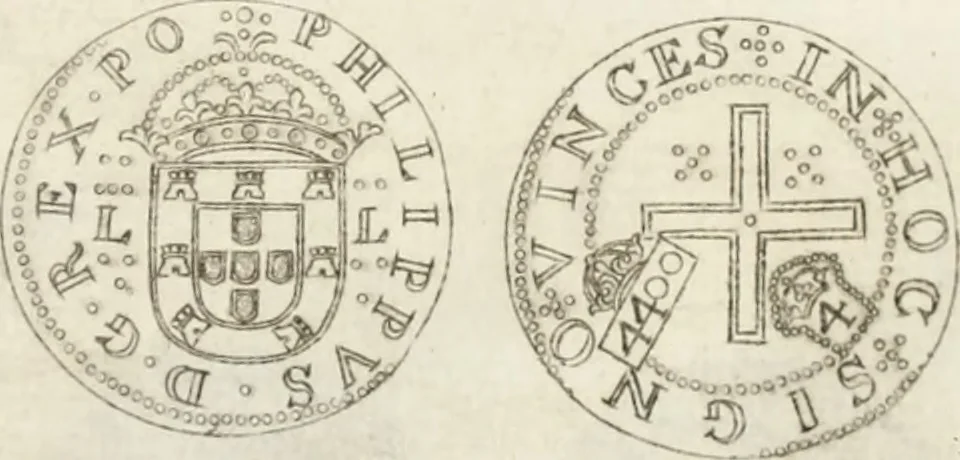 An illustration from Historia genealogica da casa real portugueza : desde a sua origem até o presente, com as familias illustres, que precedem dos reys, e dos serenissimos duques de Bragança ..., 1735, leaf 542