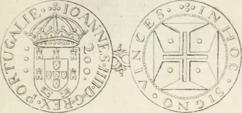 An illustration from Historia genealogica da casa real portugueza : desde a sua origem até o presente, com as familias illustres, que precedem dos reys, e dos serenissimos duques de Bragança ..., 1735, leaf 546