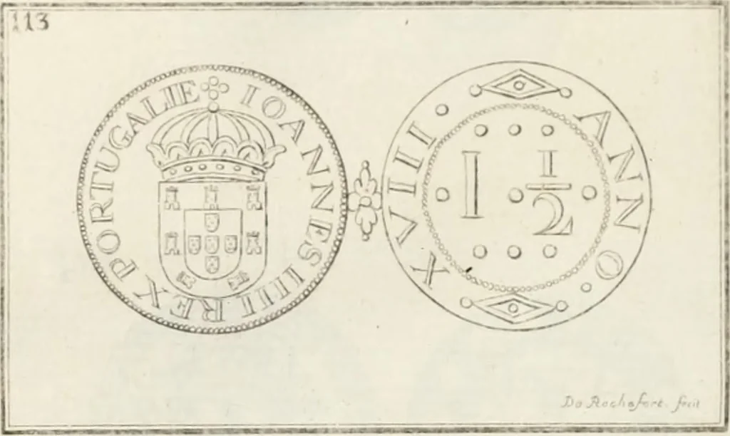 An illustration from Historia genealogica da casa real portugueza : desde a sua origem até o presente, com as familias illustres, que precedem dos reys, e dos serenissimos duques de Bragança ..., 1735, leaf 546
