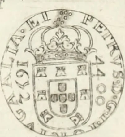 An illustration from Historia genealogica da casa real portugueza : desde a sua origem até o presente, com as familias illustres, que precedem dos reys, e dos serenissimos duques de Bragança ..., 1735, leaf 548
