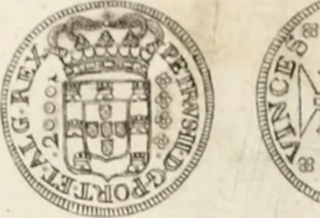 An illustration from Historia genealogica da casa real portugueza : desde a sua origem até o presente, com as familias illustres, que precedem dos reys, e dos serenissimos duques de Bragança ..., 1735, leaf 550