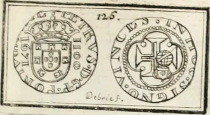 An illustration from Historia genealogica da casa real portugueza : desde a sua origem até o presente, com as familias illustres, que precedem dos reys, e dos serenissimos duques de Bragança ..., 1735, leaf 550