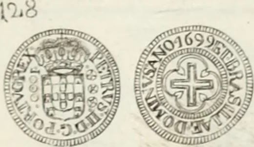 An illustration from Historia genealogica da casa real portugueza : desde a sua origem até o presente, com as familias illustres, que precedem dos reys, e dos serenissimos duques de Bragança ..., 1735, leaf 550
