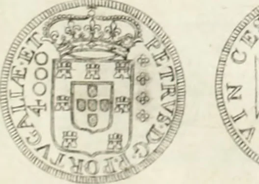 An illustration from Historia genealogica da casa real portugueza : desde a sua origem até o presente, com as familias illustres, que precedem dos reys, e dos serenissimos duques de Bragança ..., 1735, leaf 550