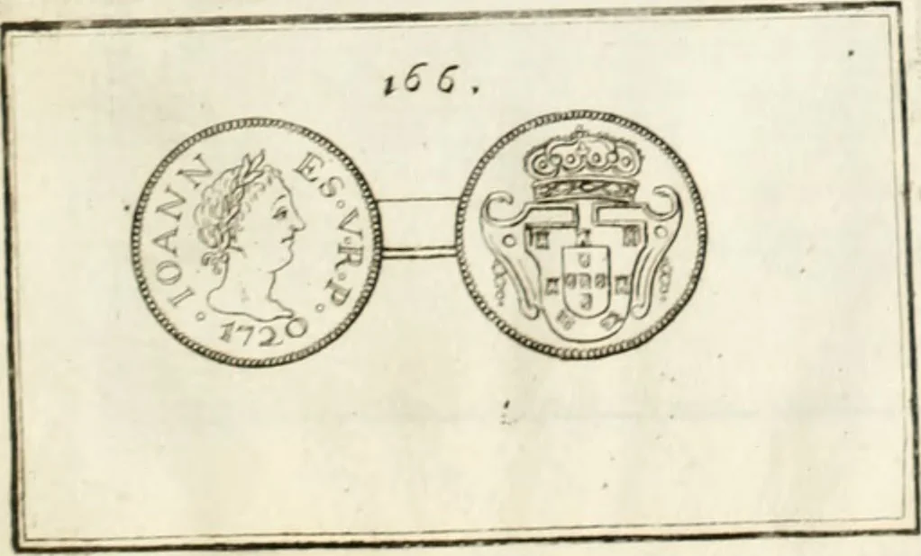 An illustration from Historia genealogica da casa real portugueza : desde a sua origem até o presente, com as familias illustres, que precedem dos reys, e dos serenissimos duques de Bragança ..., 1735, leaf 558