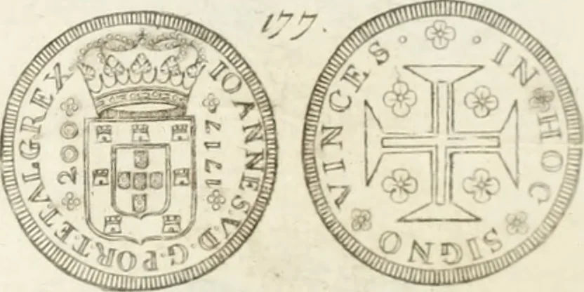 An illustration from Historia genealogica da casa real portugueza : desde a sua origem até o presente, com as familias illustres, que precedem dos reys, e dos serenissimos duques de Bragança ..., 1735, leaf 560