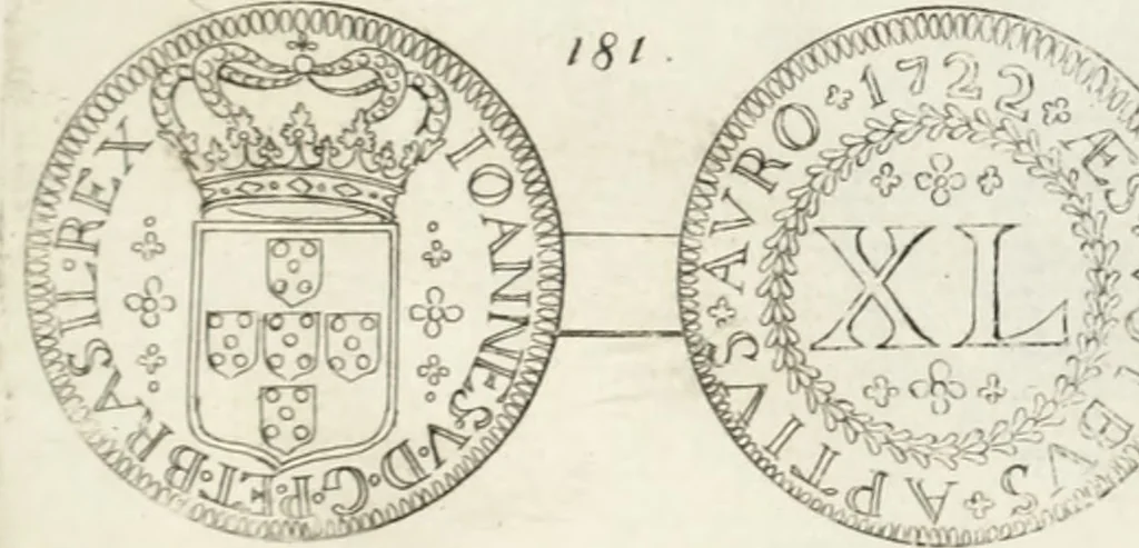 An illustration from Historia genealogica da casa real portugueza : desde a sua origem até o presente, com as familias illustres, que precedem dos reys, e dos serenissimos duques de Bragança ..., 1735, leaf 562