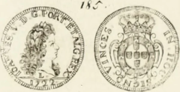 An illustration from Historia genealogica da casa real portugueza : desde a sua origem até o presente, com as familias illustres, que precedem dos reys, e dos serenissimos duques de Bragança ..., 1735, leaf 562