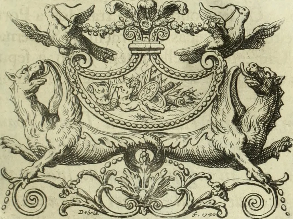 An illustration from Historia genealogica da casa real portugueza : desde a sua origem até o presente, com as familias illustres, que precedem dos reys, e dos serenissimos duques de Bragança ..., 1735, leaf 186