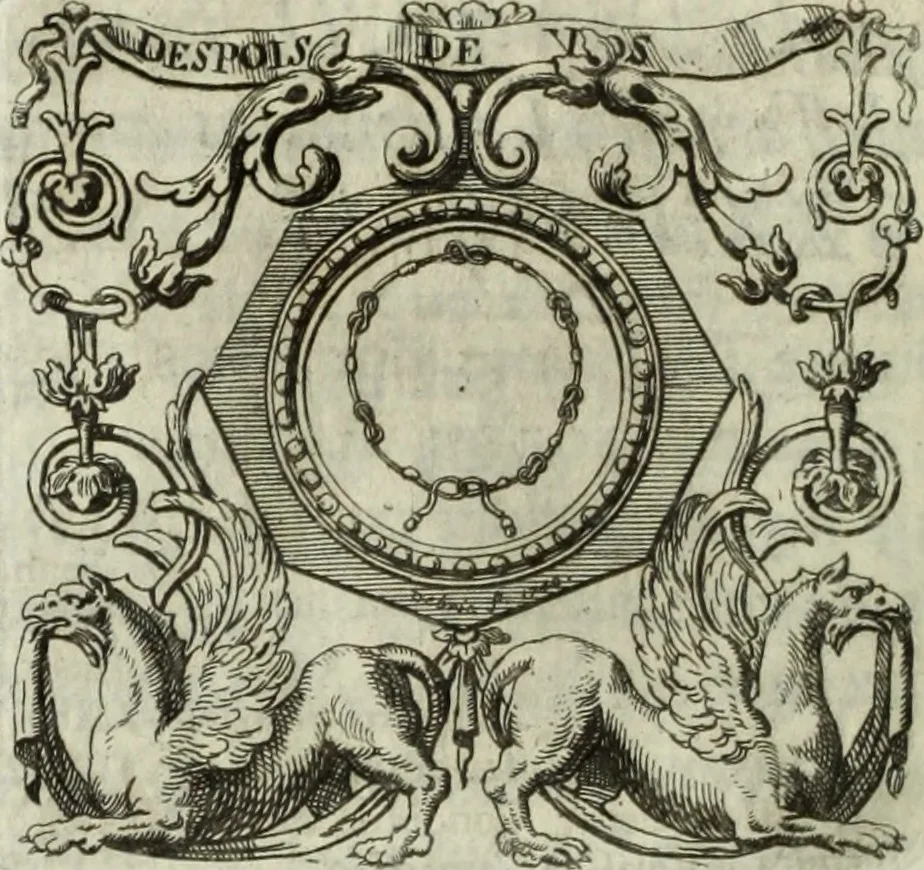 An illustration from Historia genealogica da casa real portugueza : desde a sua origem até o presente, com as familias illustres, que precedem dos reys, e dos serenissimos duques de Bragança ..., 1735, leaf 617