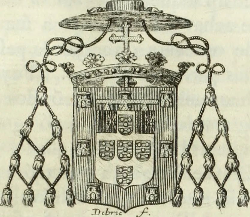 An illustration from Historia genealogica da casa real portugueza : desde a sua origem até o presente, com as familias illustres, que precedem dos reys, e dos serenissimos duques de Bragança ..., 1735, leaf 662