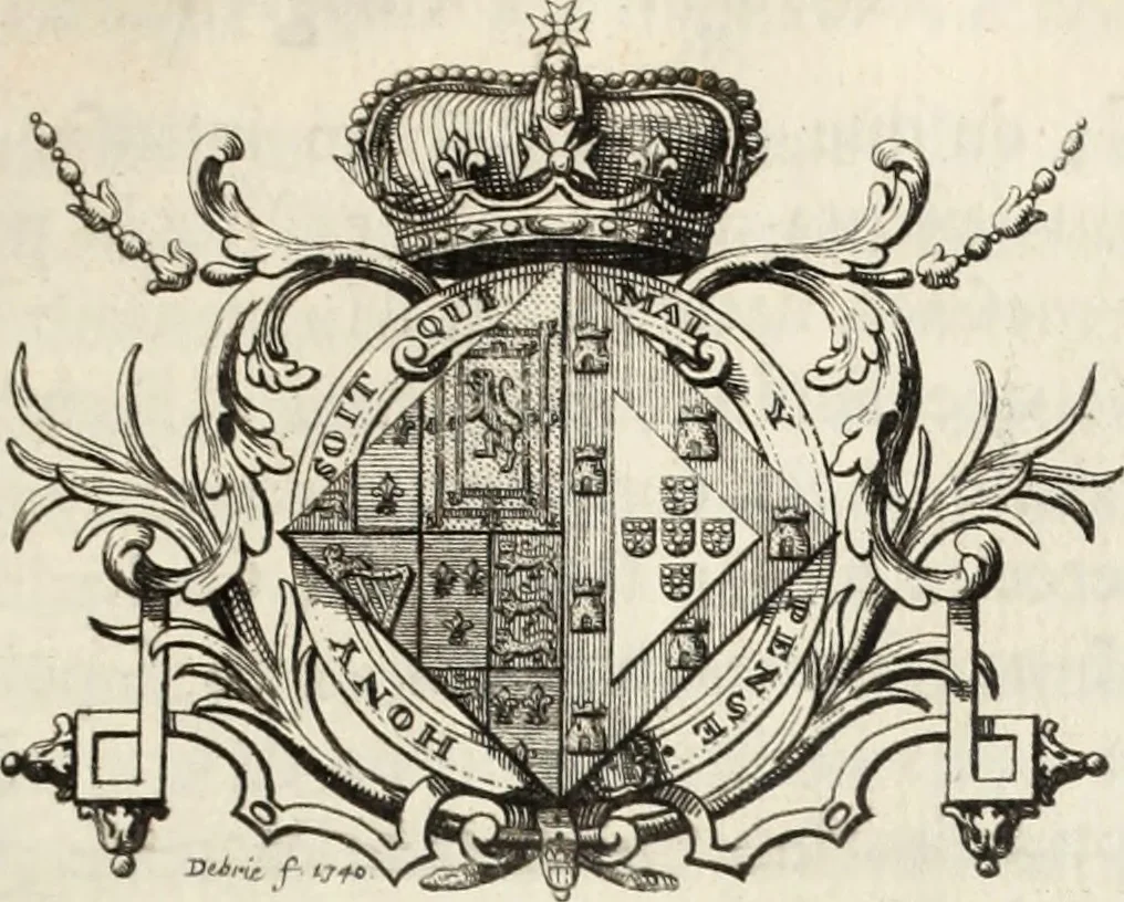 An illustration from Historia genealogica da casa real portugueza : desde a sua origem até o presente, com as familias illustres, que precedem dos reys, e dos serenissimos duques de Bragança ..., 1735, leaf 292